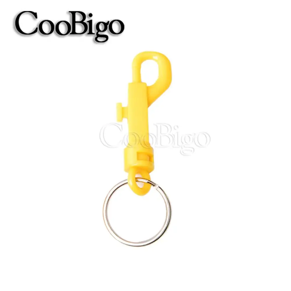 5pcs Plastic Snap Hooks Rotary Split Keyring Buckle O Ring Keychain Holder  for Backpack Bags Belt Cord Hole 6.5mm Colorful - AliExpress