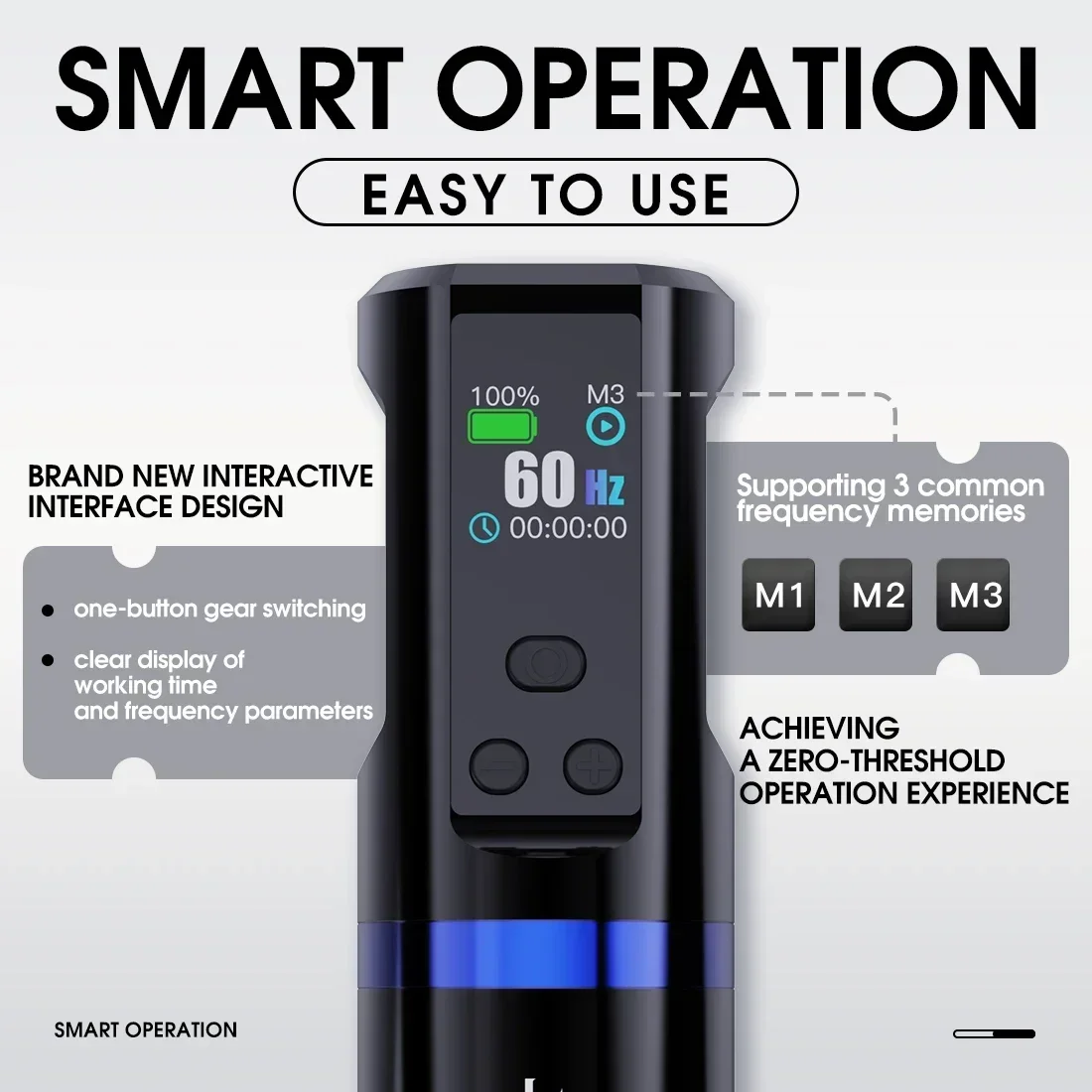 Mast Hertz Adjustable Frequency Wireless Tattoo Machine Pen