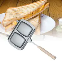 Bread Toast Maker Non Stick Grill Pan Double Sided Heating Frying Egg Ham Sandwiches Maker for Induction Cooker Stove Top 1