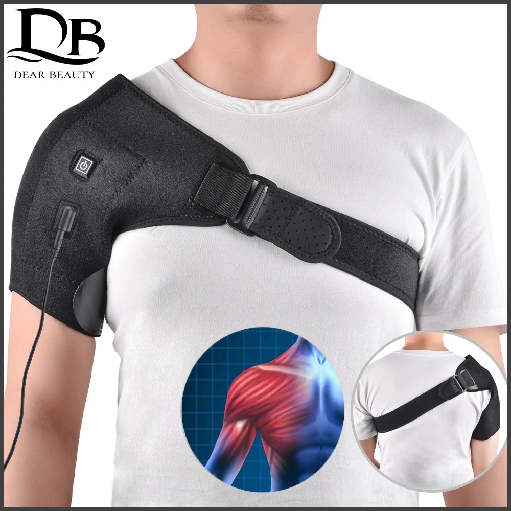 HeatTherapyShoulderBraceAdjustableShoulderHeatingPadforFrozen