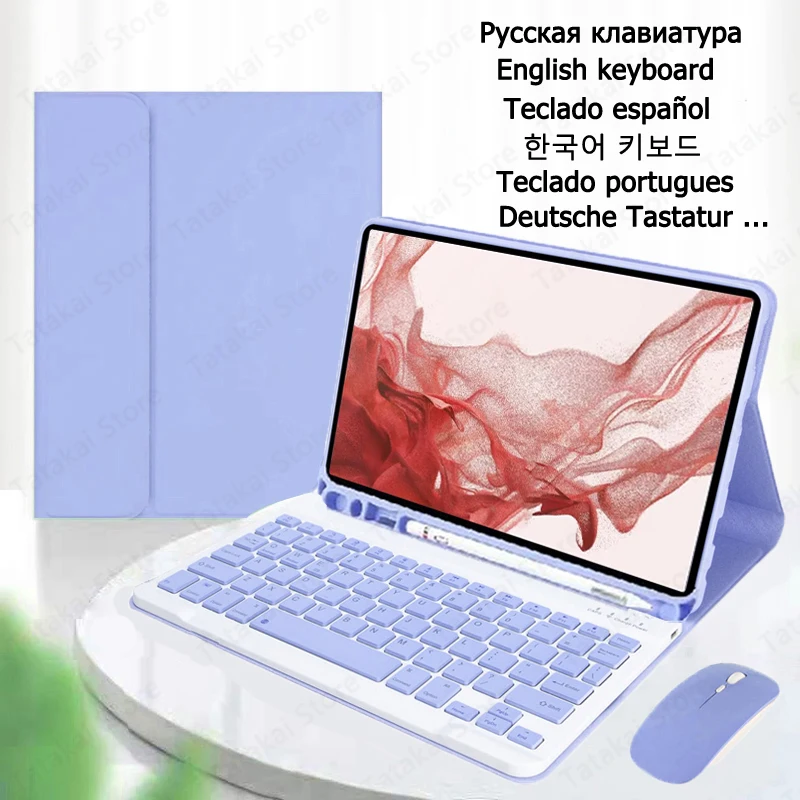 Tastiera Coreana Spagnola Per Samsung Galaxy Tab S9 Plus Custodia Per Tastiera 2023 Per Funda Samsung Galaxy Tab S9 Plus Custodia Da 12.4 Pollici