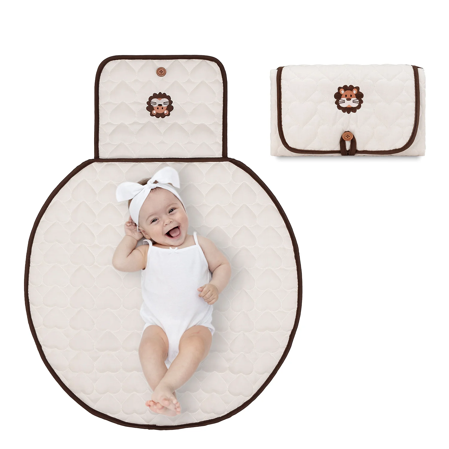 Portable Baby Changer Easy to Clean Baby Changing Diaper Mat Waterproof Change Case Pad for Newborn Babies