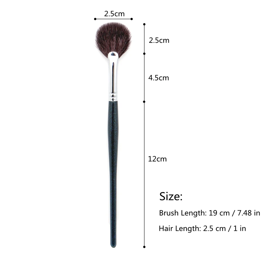 Fan Makeup Brushes Highlighter Eye Shadow Blender Contour Eyebrow Powder