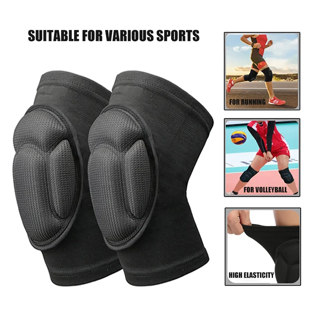 1 Paar Verdikte Bescherming Sportkniebeschermers Elastische Kniebeschermers Ondersteunen Fitness Uitrusting Basketbal Volleybal Brace Protector Unisex