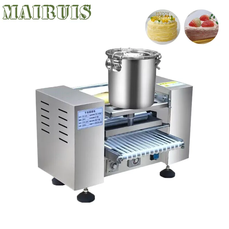 Uso Commerciale Automatico Mille Strati Pancake Mini Mille Crepe Cake Machine Mango Durian Spring Roll Skin Crepes Making Maker