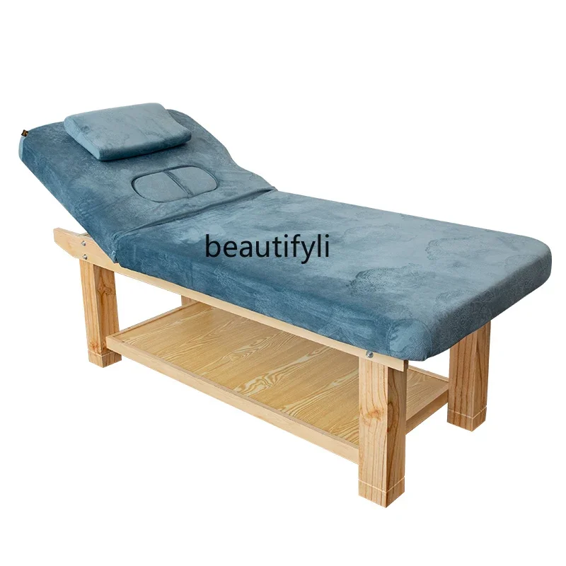 

Solid Wood Facial Bed Beauty Salon Special Folding Body Massage Bed Massage Physiotherapy Bed