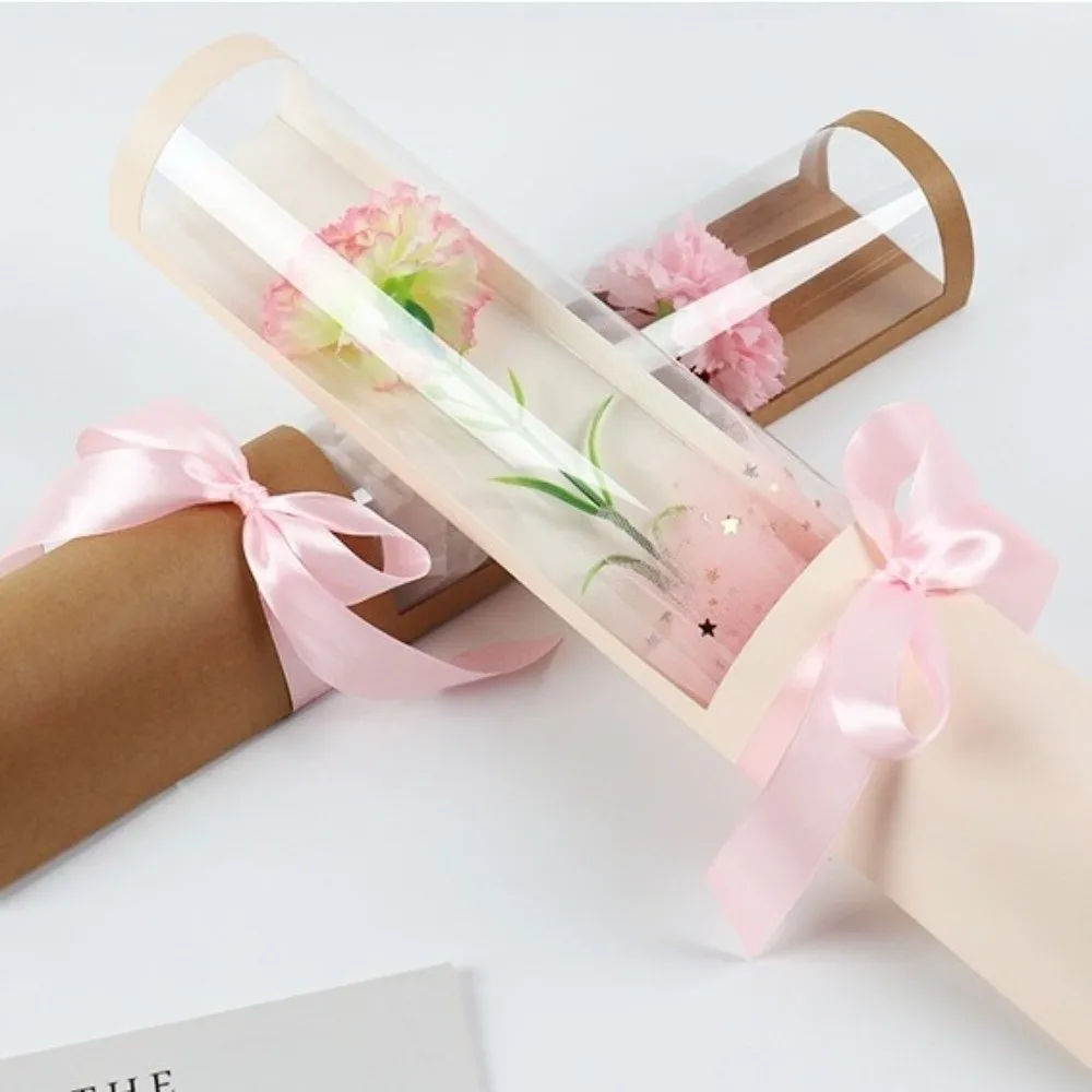 5 Stück Romantische Umarmungs-Blumenboxen, Wasserdichte Plastiktüten, Transparente Rosen-Verpackungsbeutel für Geschenke – Detail 10