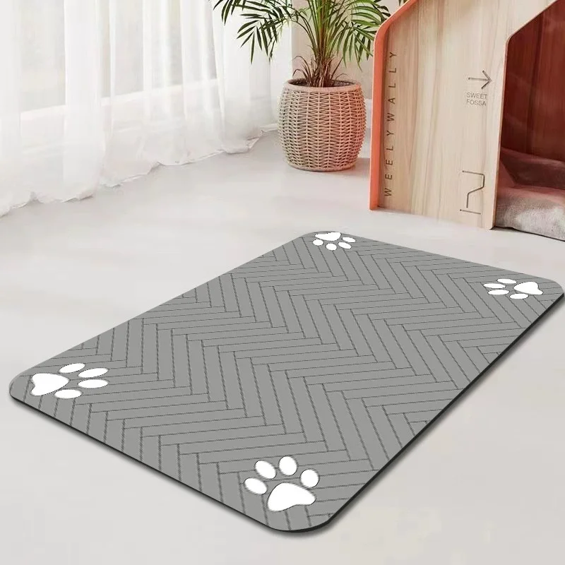 Pet Feeding Mat-Absorbent Dog Mat for Food and Water Bowl-No Stains Quick Dry Dog Water Dispenser Mat-Dog Feeding Supplies 2