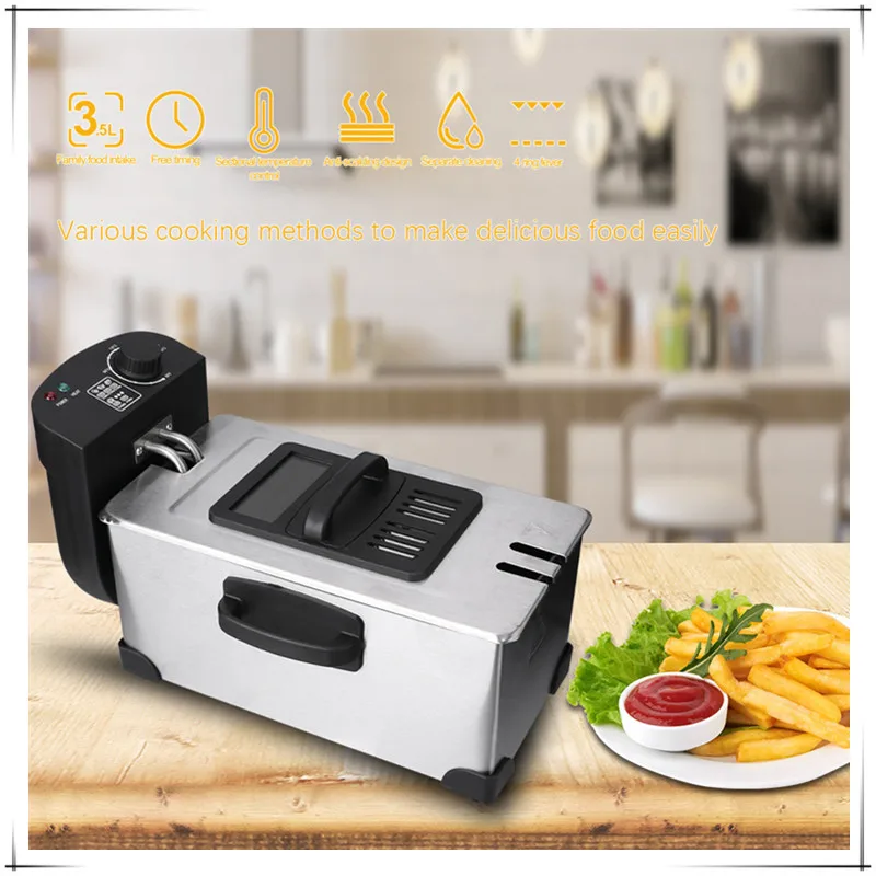 Small electric Commercial French fries deep fryer 2