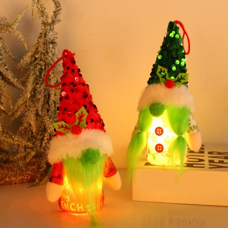 

4 PCS Christmas Rudolf Plush with Lights for Housewarming Rudolfs Elf