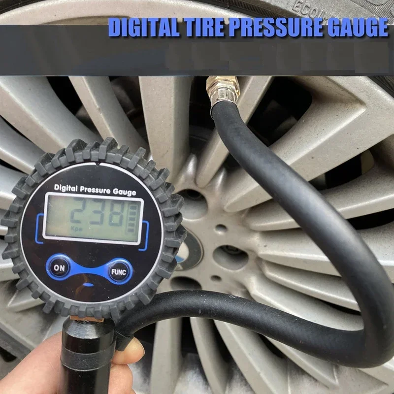 Digital Tire Tester Pressure Gauge Repair Tools LCD Display for Car Truck Vehicle Motorcycle Auto