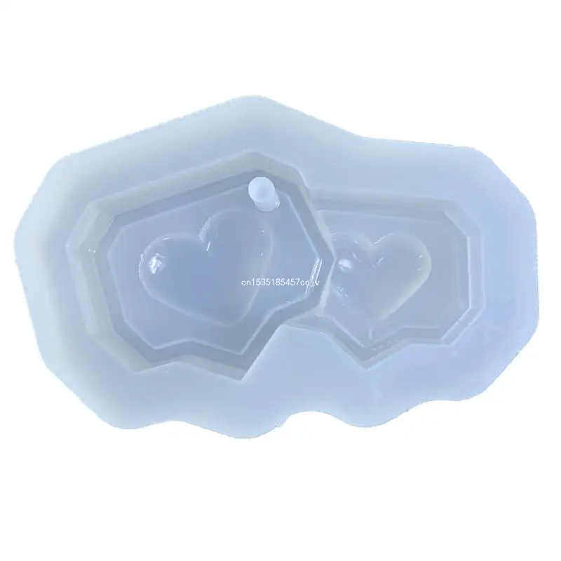 

Bubble Love Heart Ornaments Resin Casting Silicone Mold Woman Keychain Decorative Necklace Pendant Mold for DIY Crafts Dropship