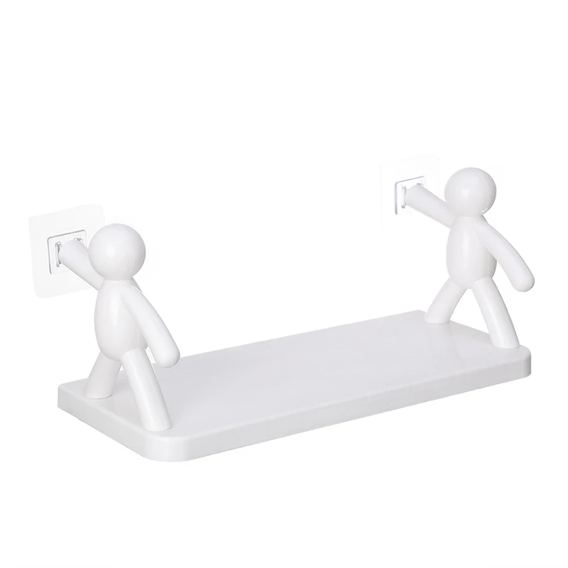 Kupaonska polica Tuš Stalak za odlaganje za sapun Šampon Organizator Slatke bijele police za lutke Bez bušenja Držač za kozmetiku Kućni dekor