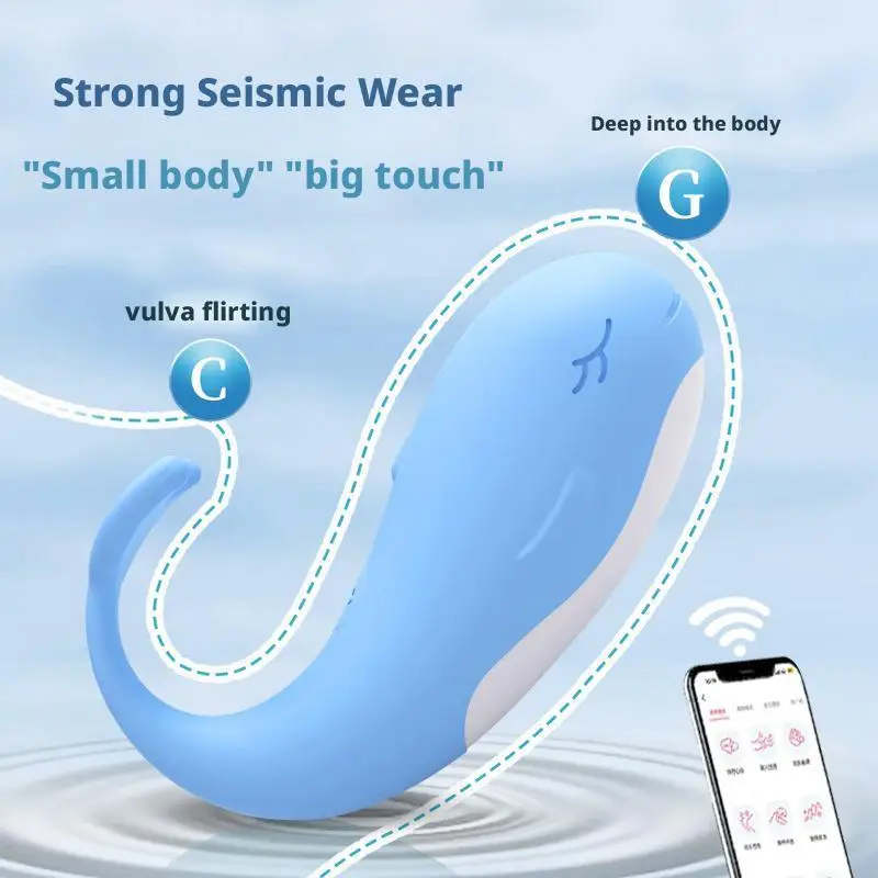 Little whale Wireless Jump Egg Remote control Flirting Masturbation False penis G-spot stimulation Vibrator for women Sex toys