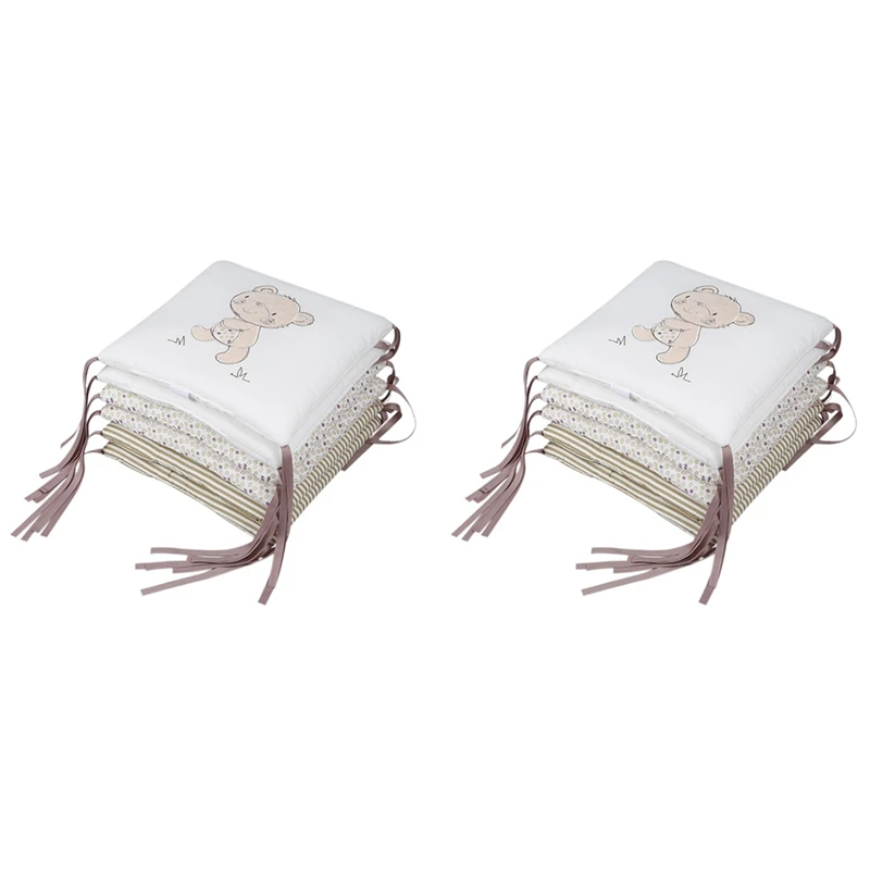 

12Pcs Baby Bed Protector Crib Bumper Pads Baby Bed Bumper In The Crib Cot Bumper Safety Cotton Blend