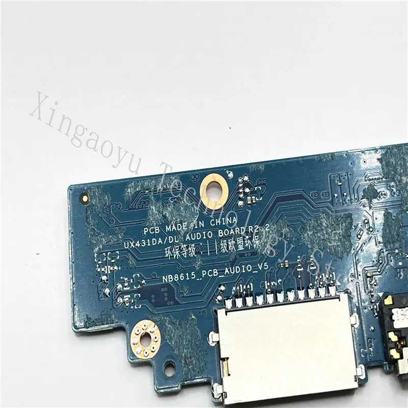Placa de Interface Áudio Usb Pequena Original Slot para Cartão sd 100 Teste Perfeito Ux431da Ux431dl Ux431fac Nb8615 - Imagem 3