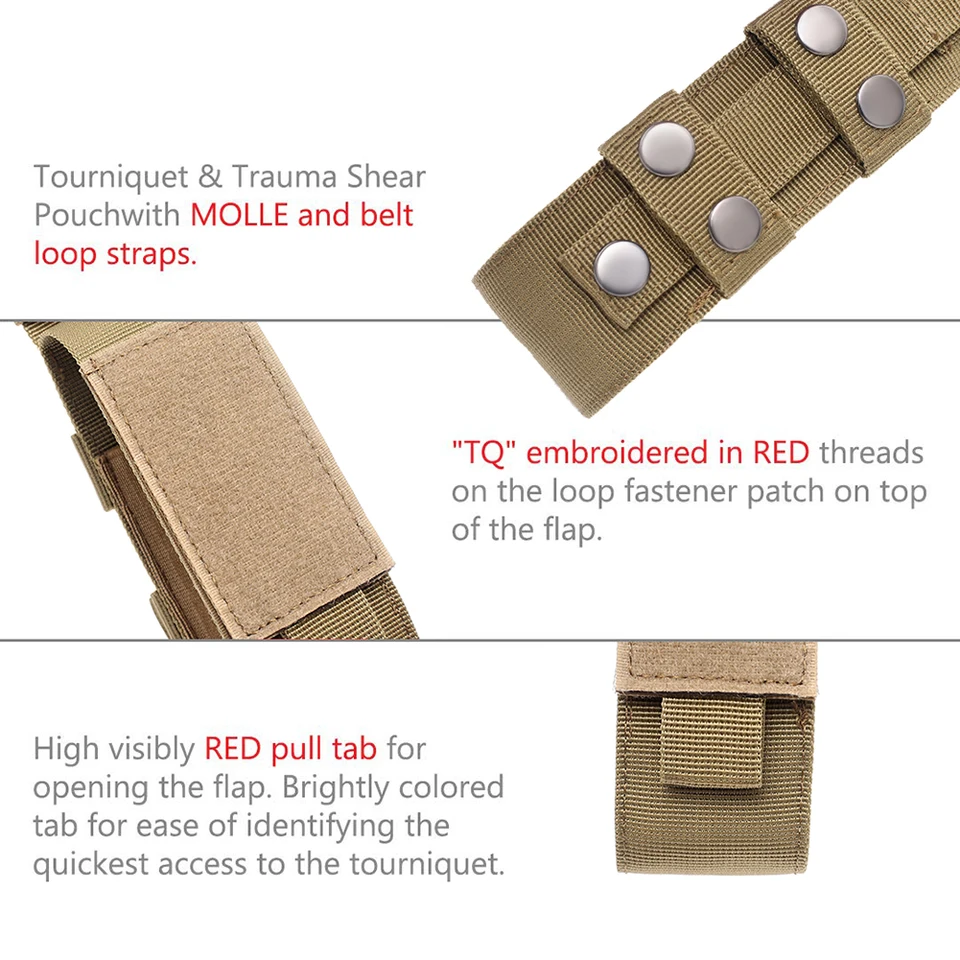 Pochette De Garrot Tactique, Nouveau Style, Support TQ, Kit De Traumatologie EMT, Pochette Pour Gilet De Chasse, Sac à Dos, Système Molle