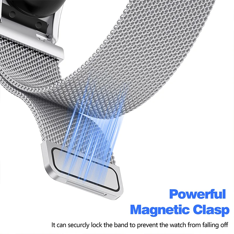 Magnetic Milanese Loop Strap - Stainless Steel Adjustable Replacement Wristband