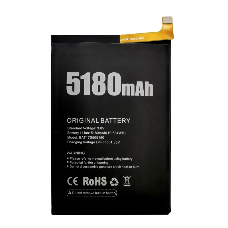 100% Original New Genuine High Quality BAT17S505180 5180mAh Batteria For Doogee S50 Phone Battery Replacement Batteries