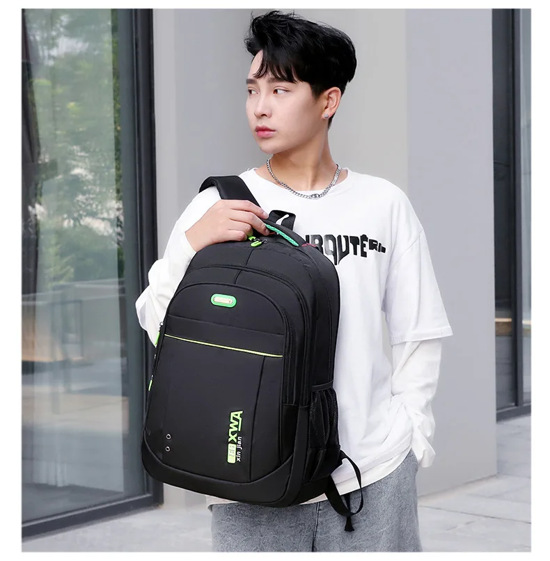 Neuer einfacher Reiserucksack für Studenten, große Kapazität, modischer, lässiger Unisex-Laptop-Rucksack, doppelte Umhängetaschen 2026 – Detail 11
