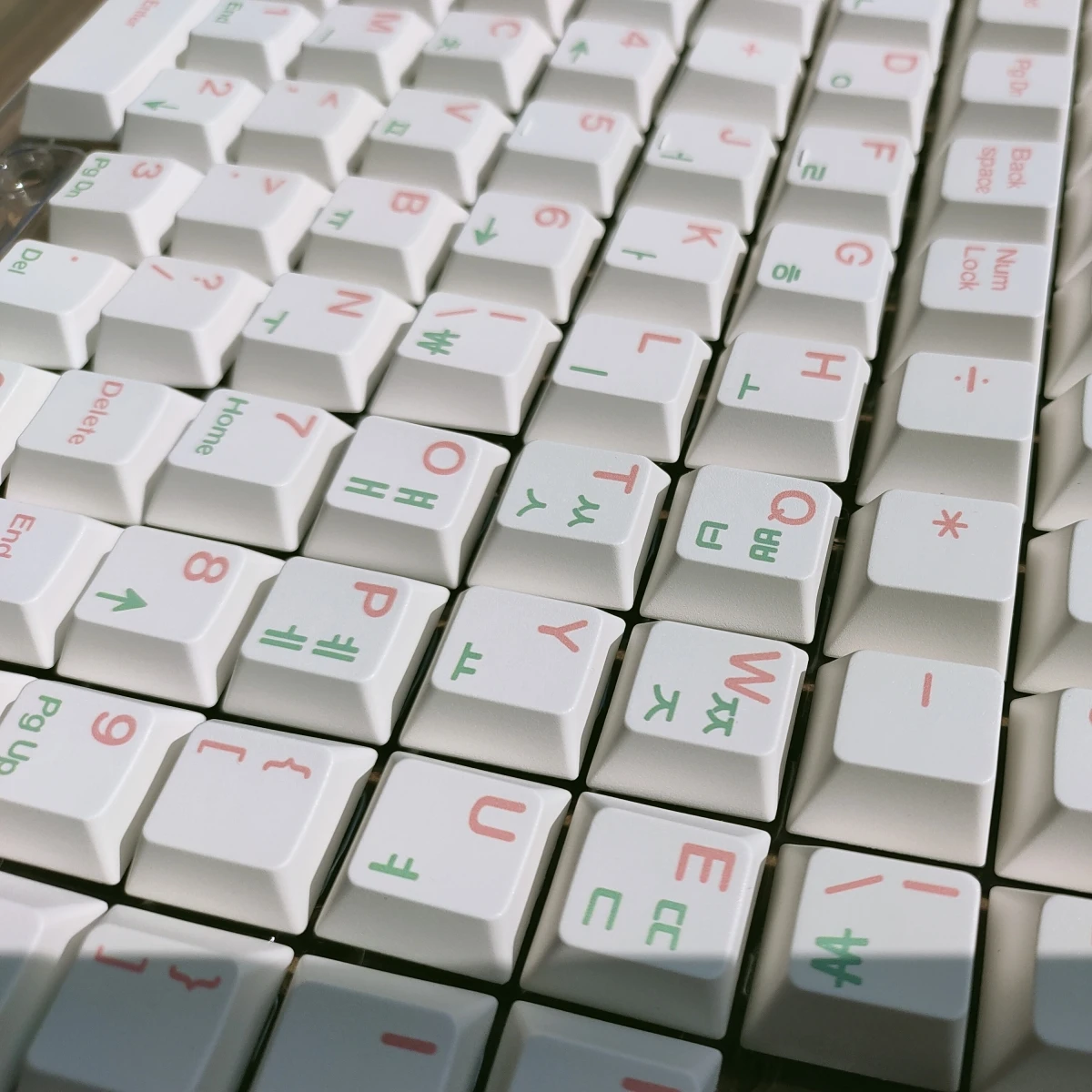 Teclado Coreano Rosa Verde Pbt Sublimação de Corante Perfil Cereja Keycap Lightproof For mx Switch Teclado Mecânico Conjunto - Imagem 3