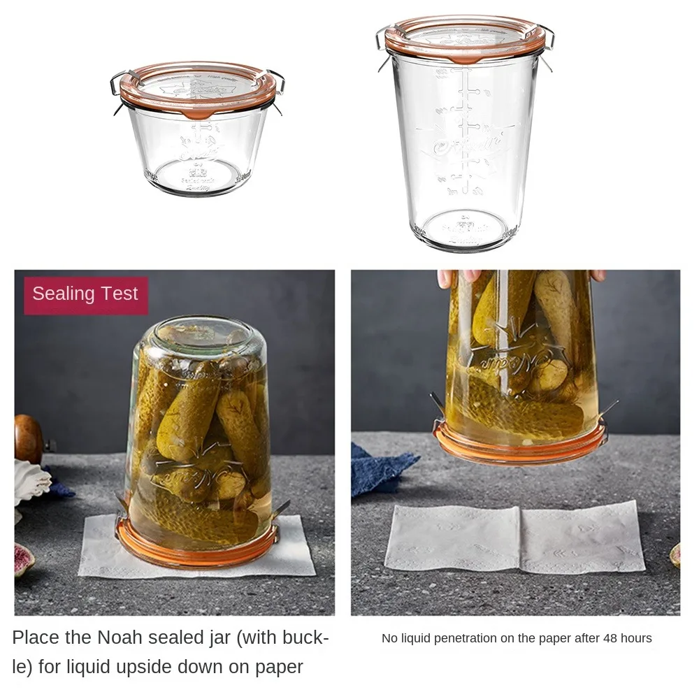 Vintage Transparent Sealed Jar Glass Large Capacity Kitchen Storage Tight Jar Tea Grains Snacks Storage Jars