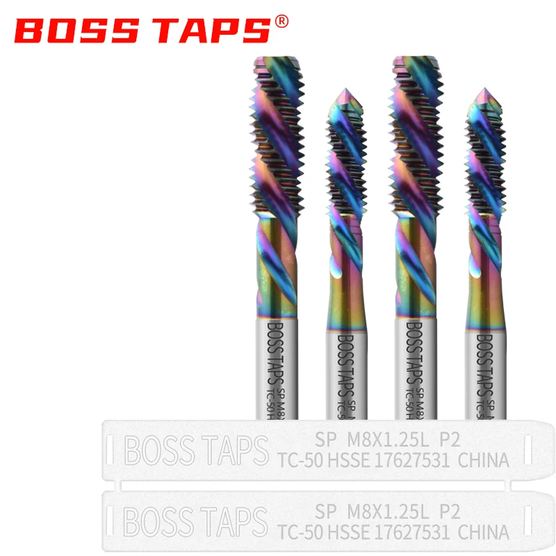 HSSE-M35 JIS Standard Left Hand Spiral Fluted Tap M2 M2.3 M2.5 M2.6 M3 M4 M5 M6 M8 M10 M12 Machine S