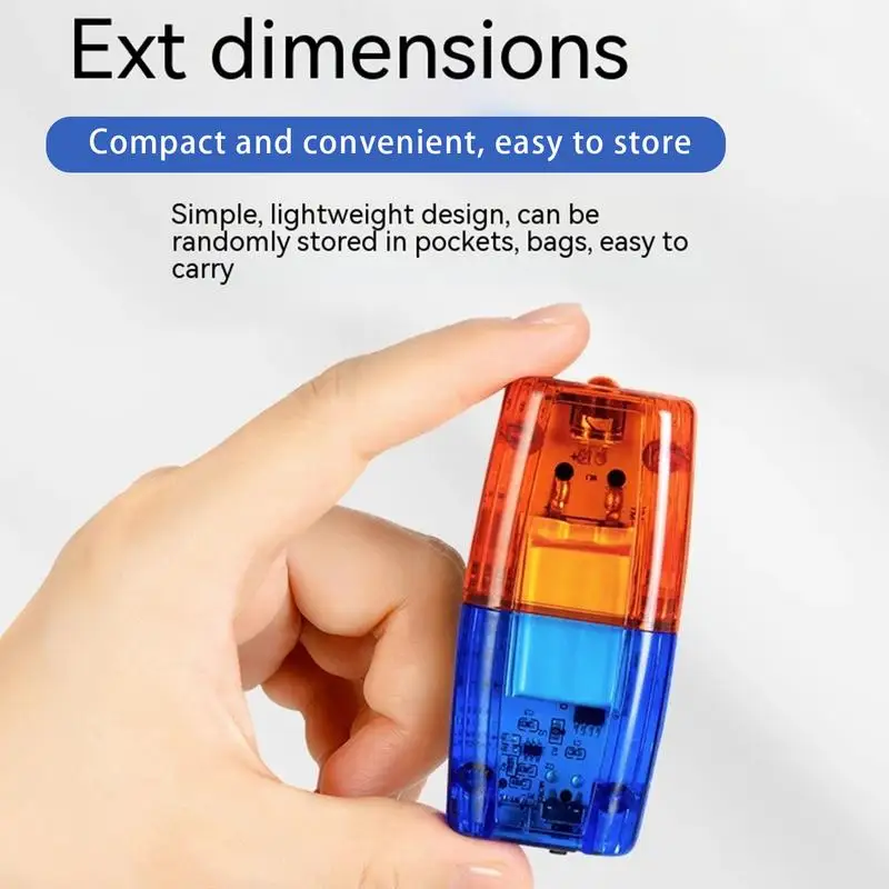 1pc Red Blue Led Shoulder Warning Light With Clip USB Charging Night Running Riding Safety Patrol Alarm Flash Signal Strobe Lamp