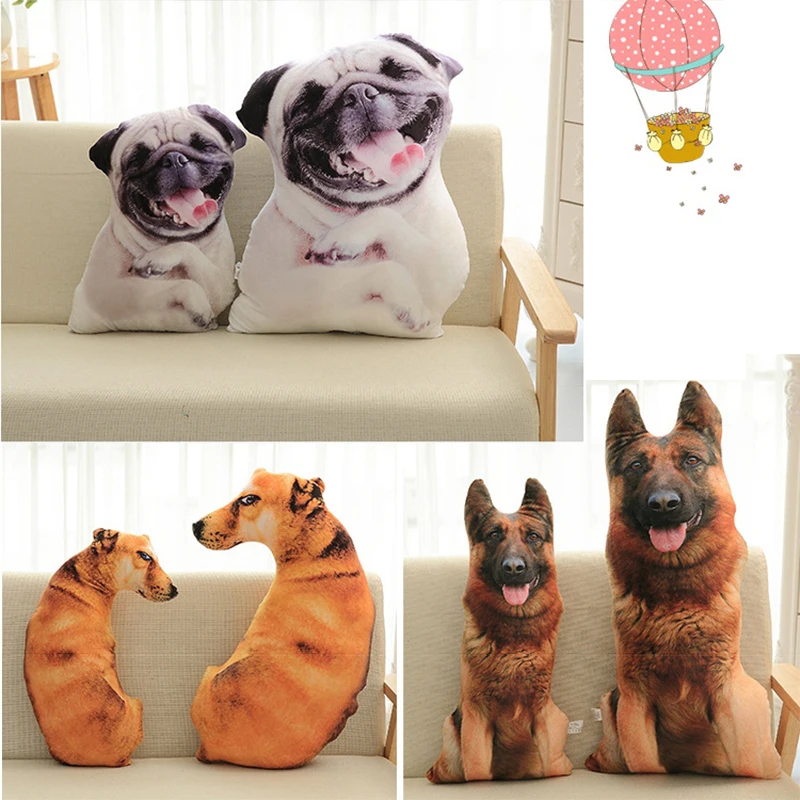 45CM 3D Simulation Dog Pillow Sleeping Doll Creative Plush Toys Dog Hound Shar Pei Cushion Soothing Toy For Girl Gifts