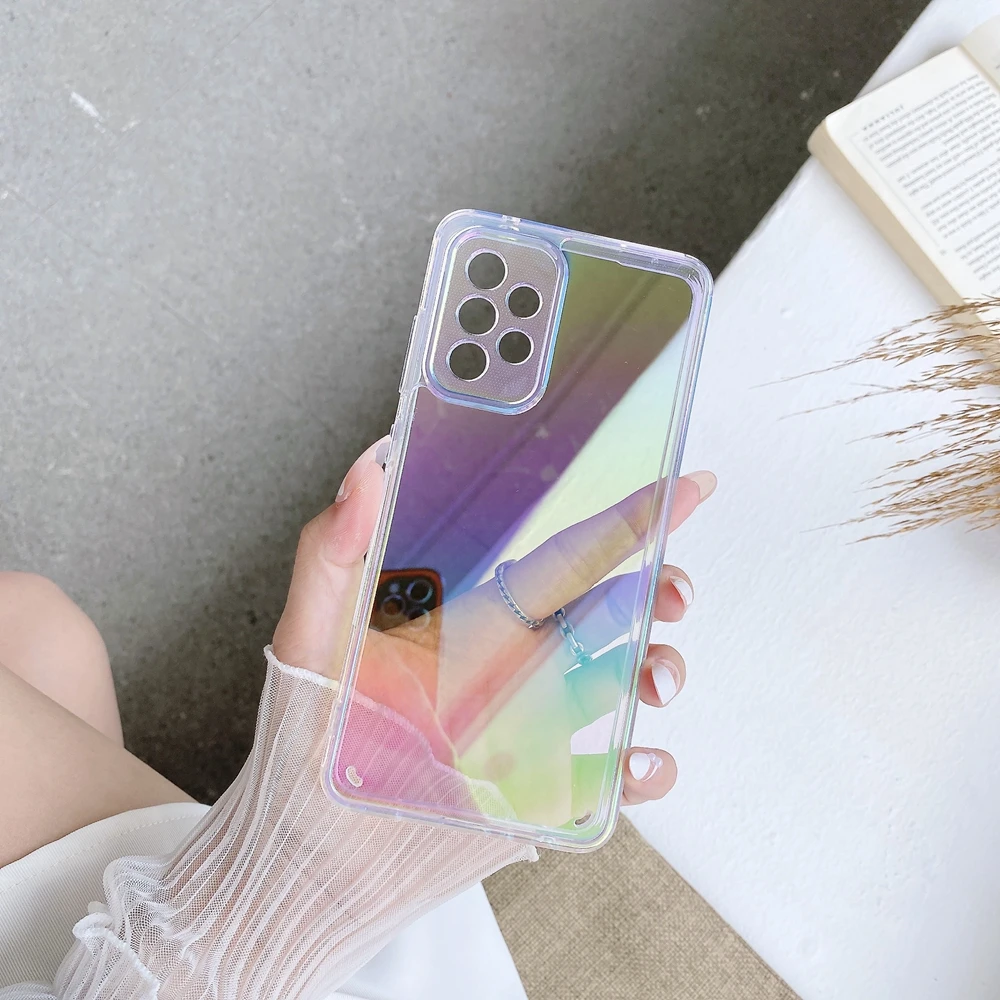 Coque transparente de luxe Graient pour Samsung Galaxy A55 A35 A25 A15 A24 A73 A23 A53 A13 A33 A54 A34 A14 A52 A72 A51 A71 coque rigide_voghion.com