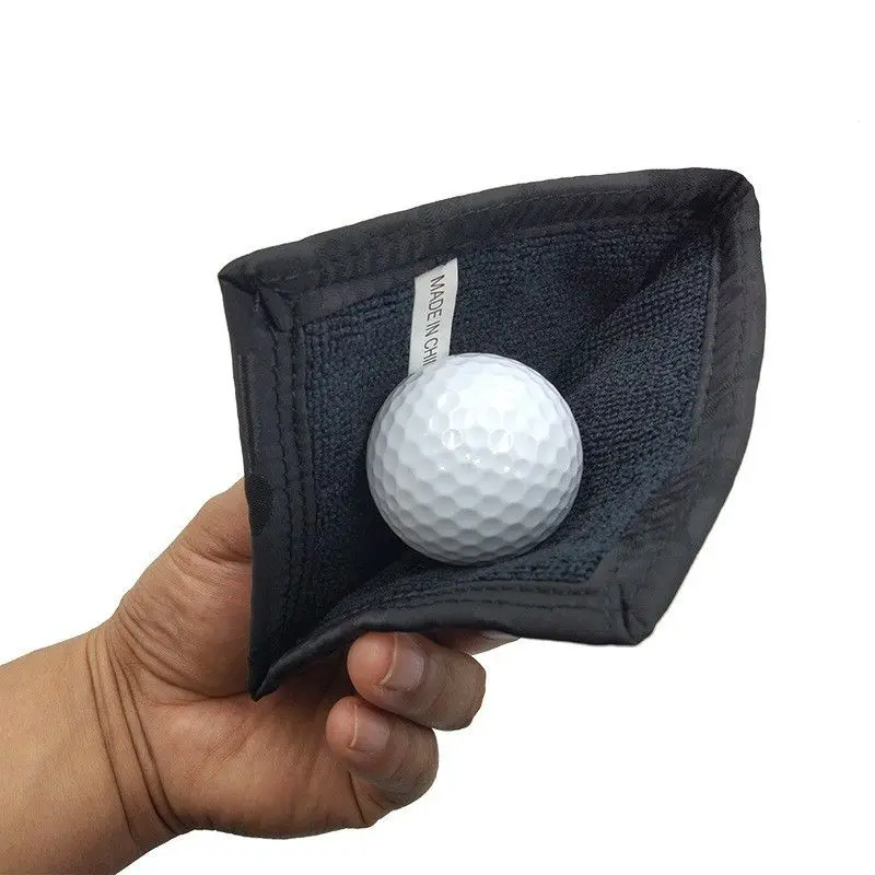 Portable Golf Ball Club Cleaner Small Golf Ball Washer Towel with Stretchable Lanyard Supplies