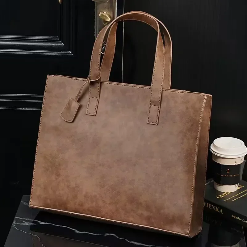 

Shoulder Male Tote Large Casual Bag Bag Luxury Handbag Men Bag Weekend Capacity Messenger Vintage Leather Soft Crossbody For