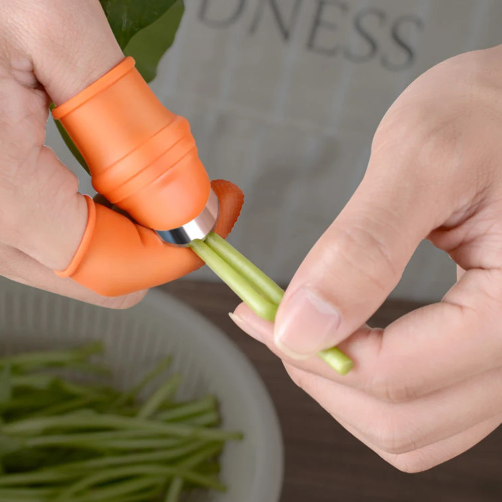 Silicone Thumb Knife Gardening Thumb Knife for Picking Plant Fruit Vegetable Harvesting Pinching Plant Blade Scissors Tool