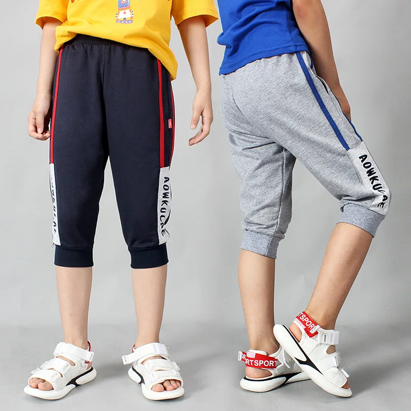 413 Years Boys Cropped Trousers Korean Style Fashion Summer Cotton