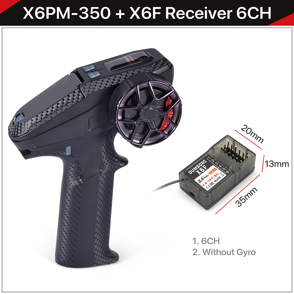 DUMBORC Transmisor y Receptor de Radio RC de 10 Canales DDF-350 con DUMBORC Transmisor y Receptor de Radio RC de 10 Canales DDF-350 con