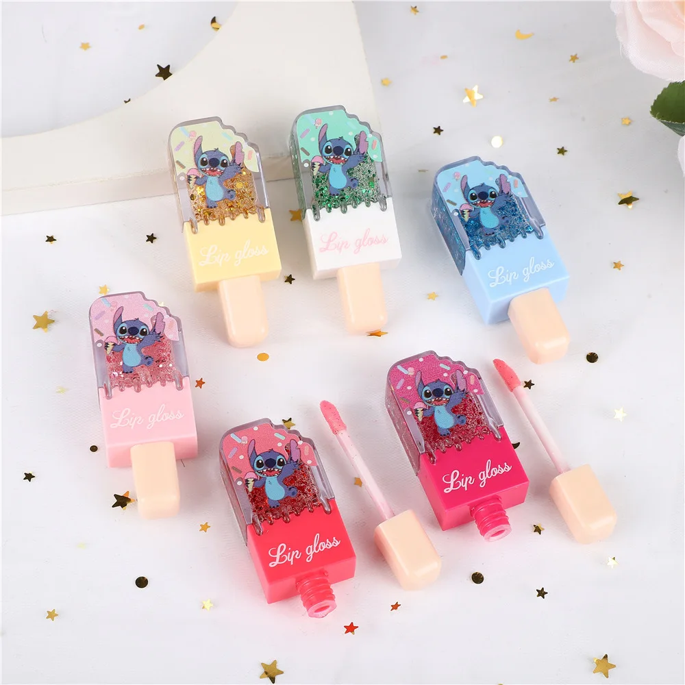 6Pcs Watery Glossy Cute Ice Cream Lip Gloss Set Lip Tint Hydrating Moisturizing Lip Gloss Girls Party Gift Lips Makeup 3