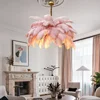 Modern Feather Chandelier Home Decor Ceiling Lamp LED Pendant Light Nordic Lustre Chandeliers Living Room Pendent Ceiling Light 1