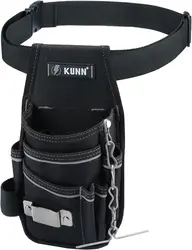 Compact Heavy - Duty Electrician Tool Pouch with Belt Clip - 7 - Pocket Multi - Tool Organizer (C)