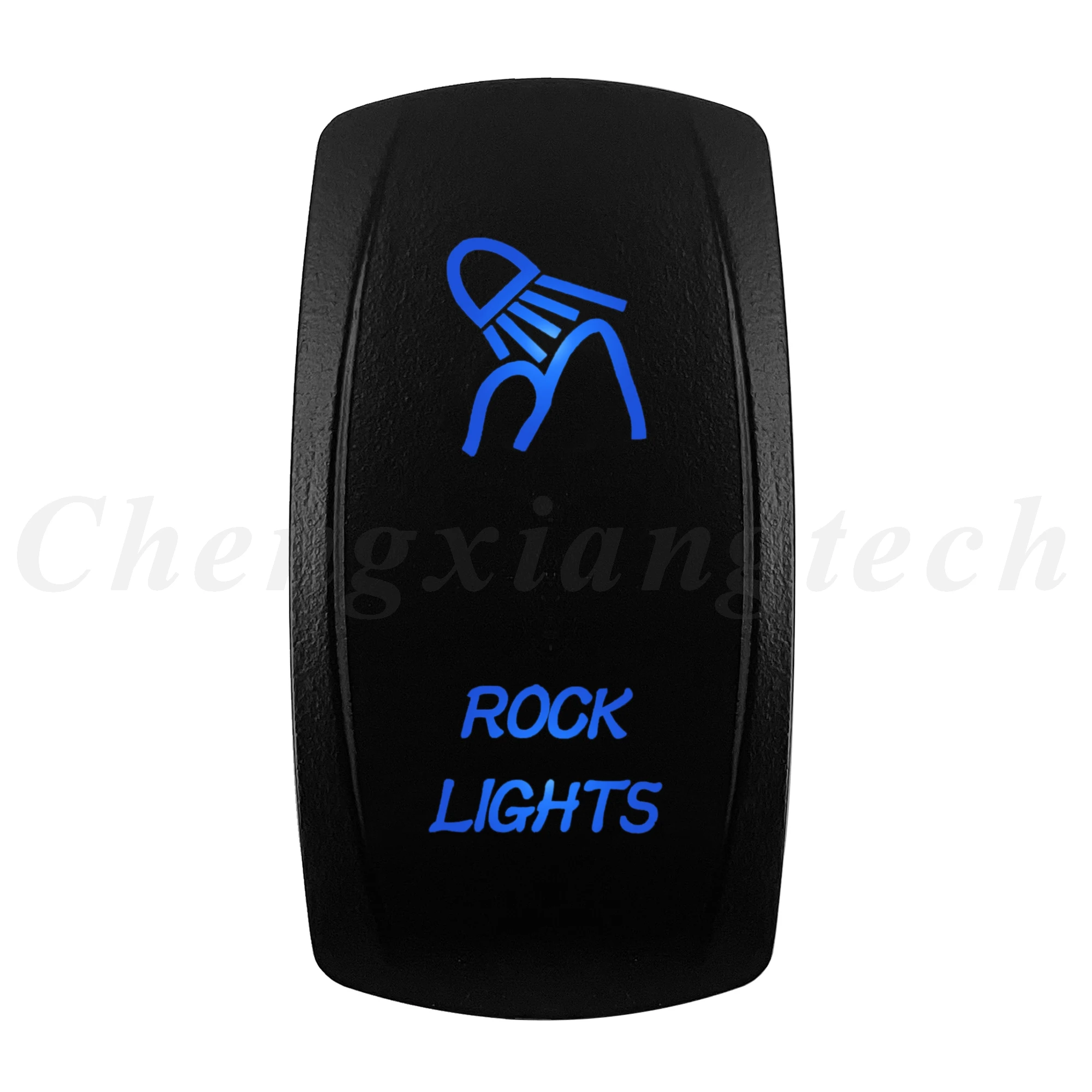 12V 20A Blue LED Waterproof Laser Rocker Switch - IP68 Rated