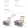 Cotton and Linen Double Lid Storage Box Foldable Large Storage Box Miscellaneous Sorting Box Covered Underwear Storage Box Bags 6