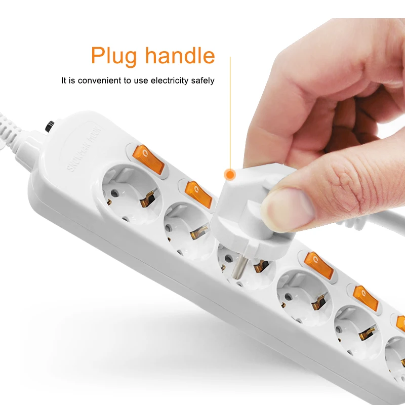 Tomada Elétrica Inteligente com Plug ue Power Strip Surge Protector Cabo de Extensão Filtro de Rede Doméstica 2usb 5v 2a 1.5 m 2.5m - Image 6