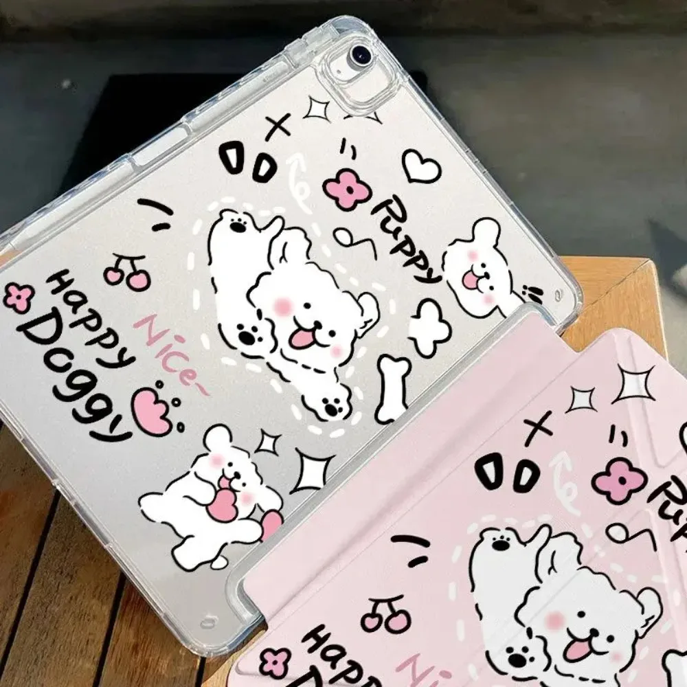 Love Dog Paw Print Foldable Tablet Case 3+Y