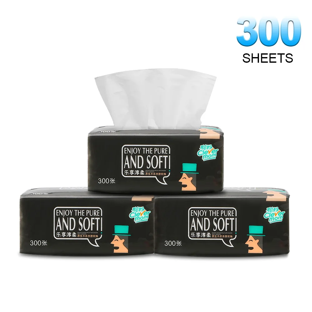 Paper Towel Tissue Toilet Roll 4 Layers 300 Sheets Pure Wood Pulp