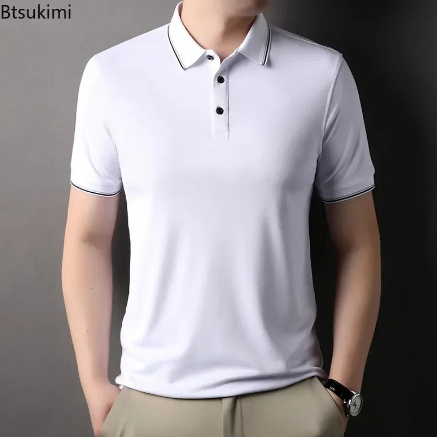 Nuove Polo da Uomo 2026 Estive a Maniche Corte, T-shirt Patchwork, Camicie Traspiranti Business Casual, Top Sportivi Maschili ad Asciugatura Rapida - immagine 3