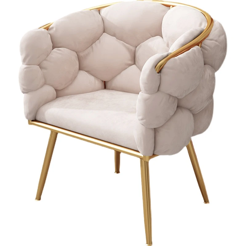 Nordic velvet armchair modern puffs designer armchair luxury living room Relax waiting Cafe Single Backrest sofa chair furniture