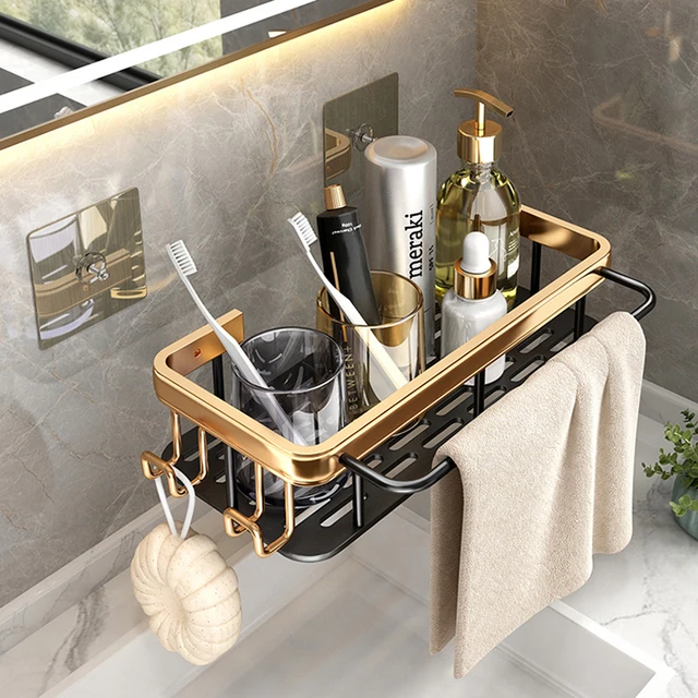 Bathroom Corner Shelf without Drilling Rustproof Space Aluminum Shower  Storage Rack Shampoo Holder Bathroom Accessories - AliExpress