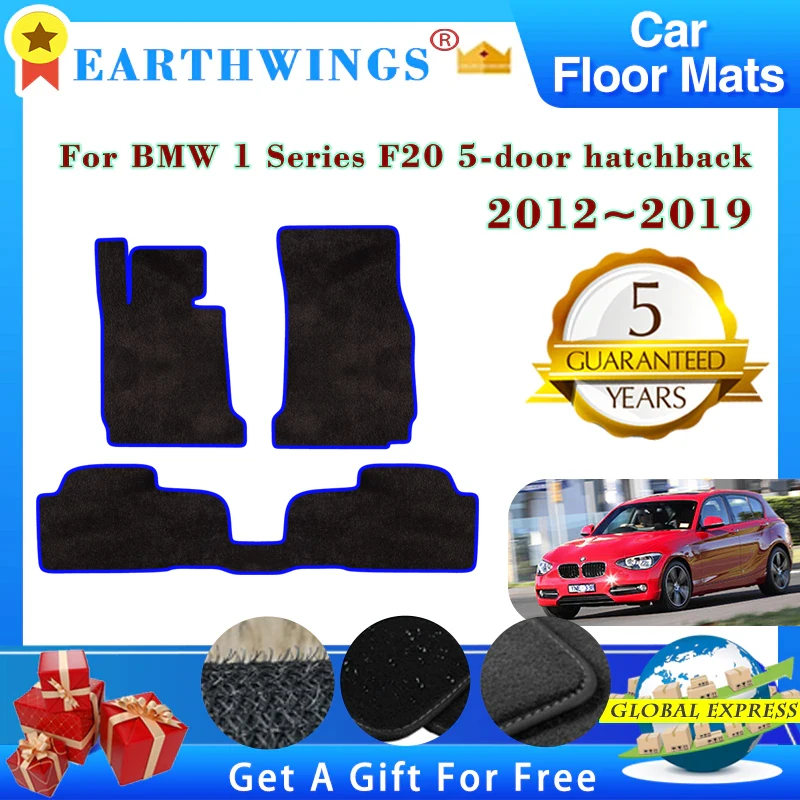 Car Floor Mats Rugs Panel Protective Pad Premium Foot Pads Accessories For BMW 1 Series F20 2012~ 5-door Hatchback