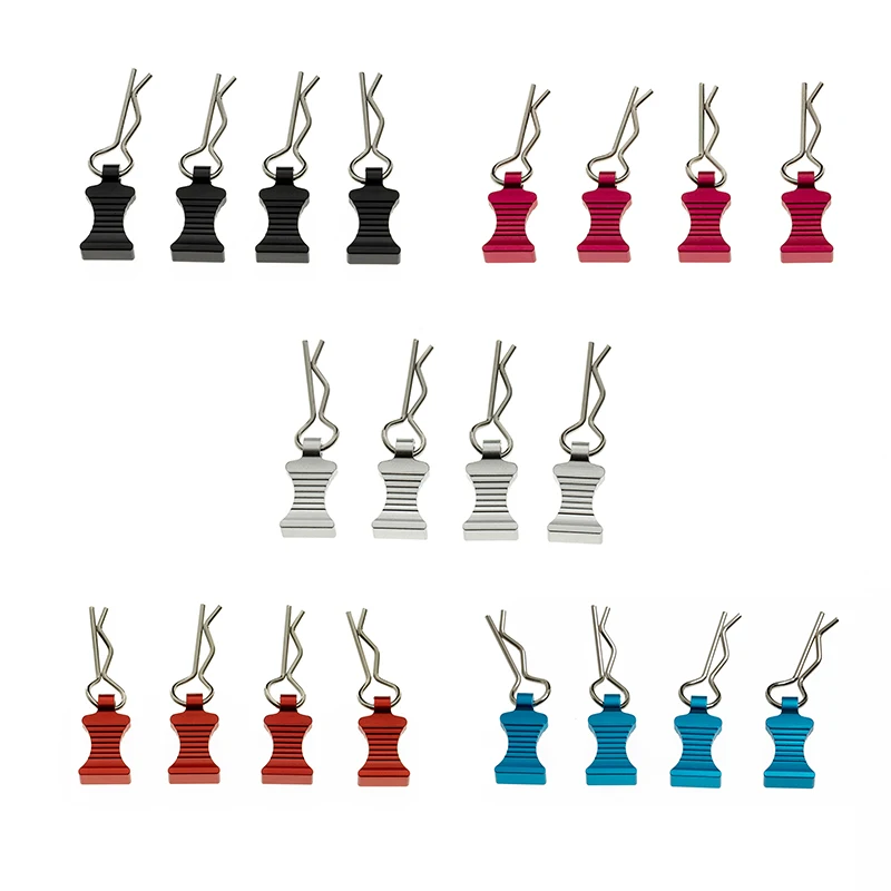 

1 Set R-type Body Shell Clips Pin with Aluminum Mount Set For 1/8 1/10 1/12 RC Cars Toys Parts Accessories