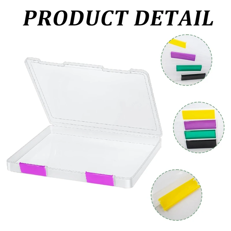 4PCS A4 File Portable Project Case,Portable A4 File Box Plastic Scrapbook  Paper Storage Box For 8.5X11inch Letter Paper Durable - AliExpress