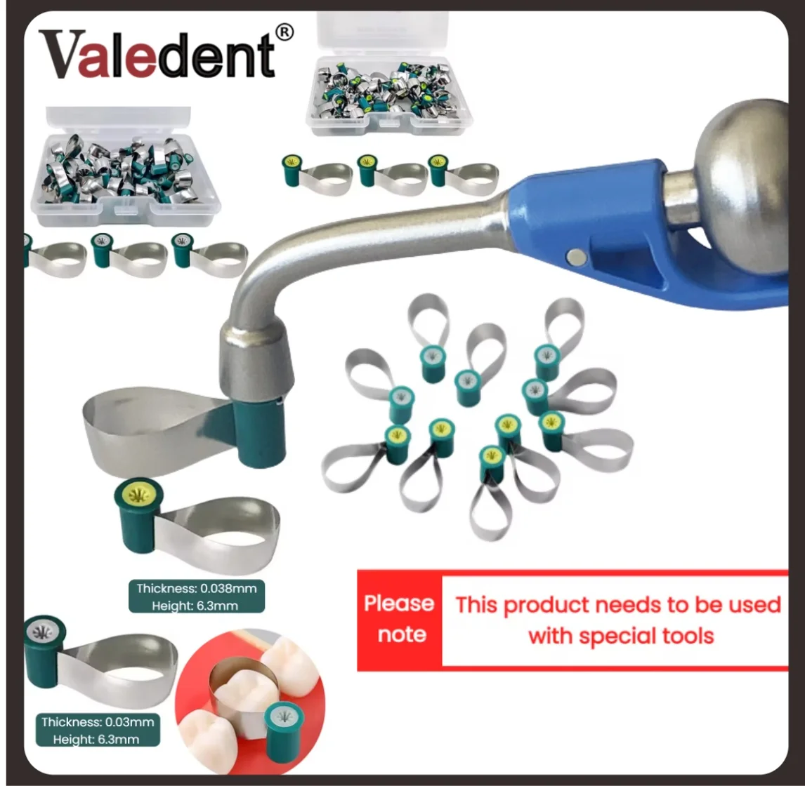 Dental ReelMatrix 6,3 mm Matrizenbänder, Stahlmatrizen, doppelseitig konturiert, tot, weich geformt, passend für Garriison, leere Rolle Kerr